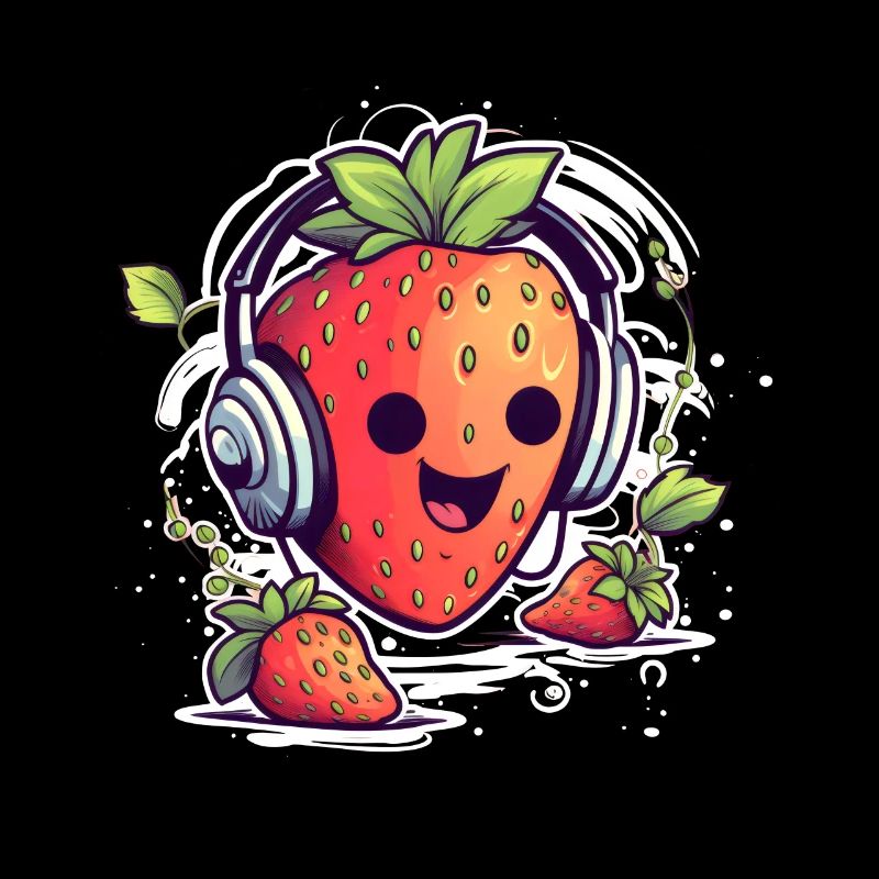 Fraise douce mignonne drôle de fraises idiotes