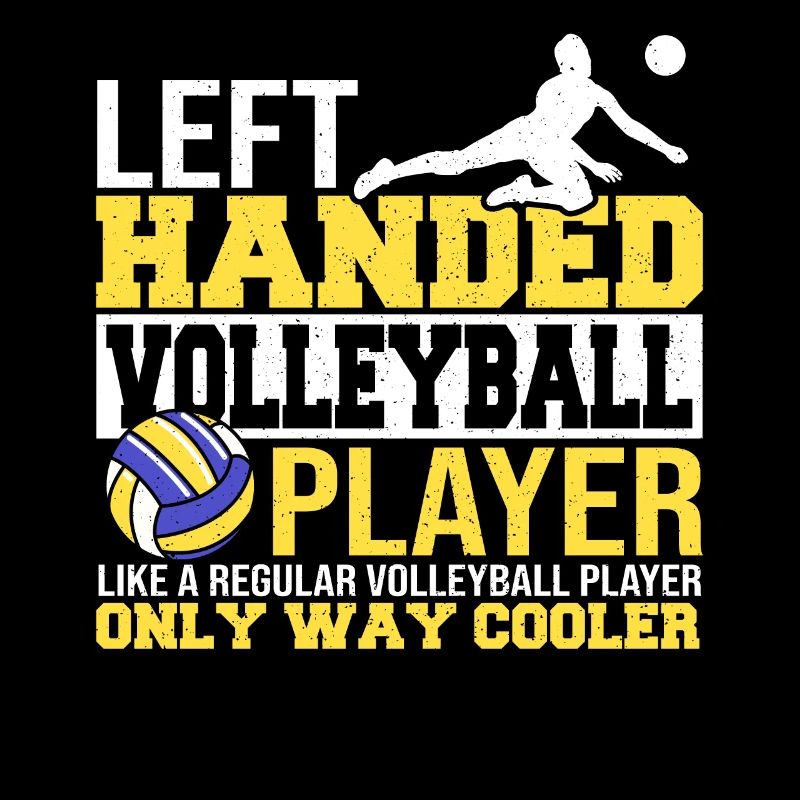 Funny Left Handed Volleyball Player Men Setter Lib