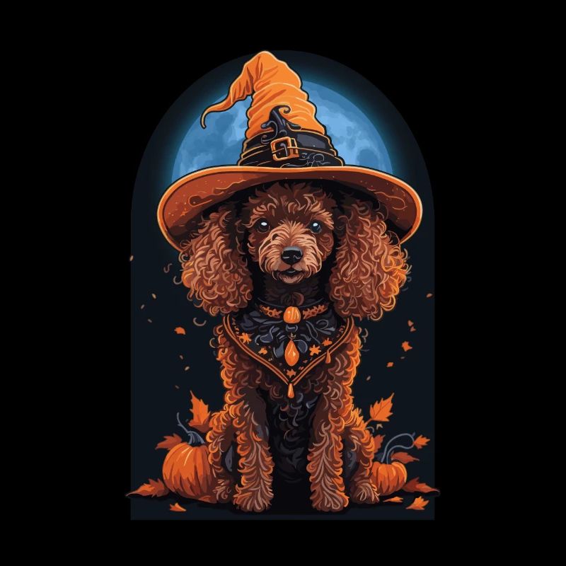Poodle Witch Halloween Poodle