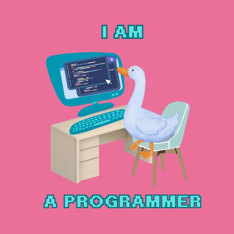 Un canard programmeur, un design amusant pour les programmeurs