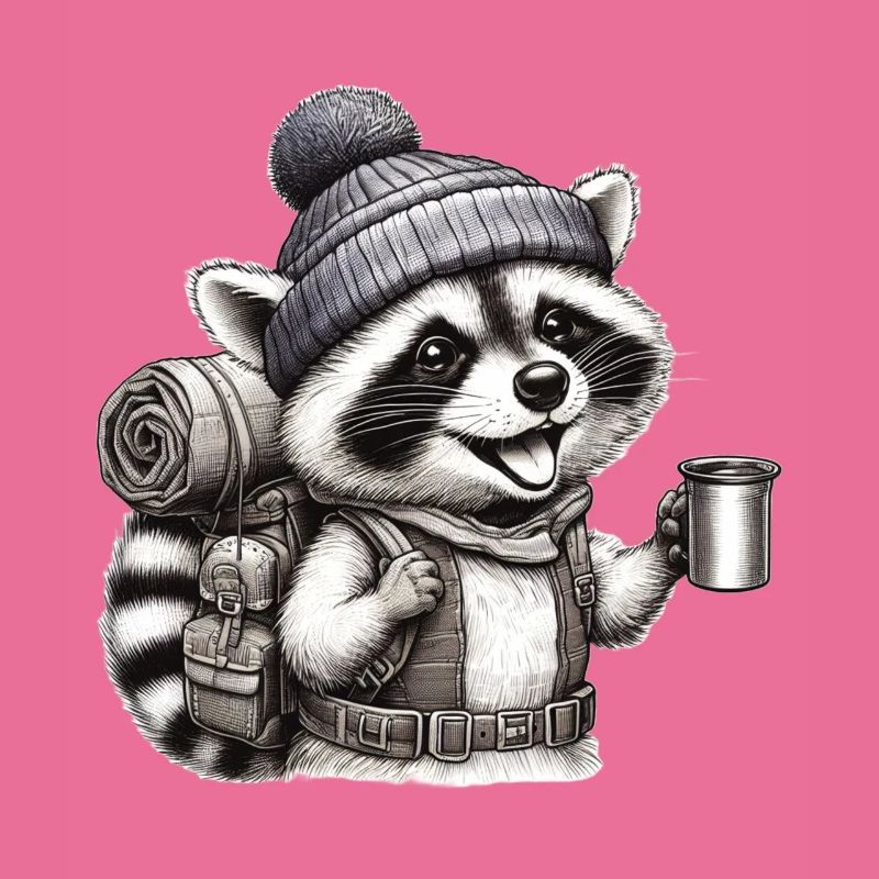 Backpacker Waschbär