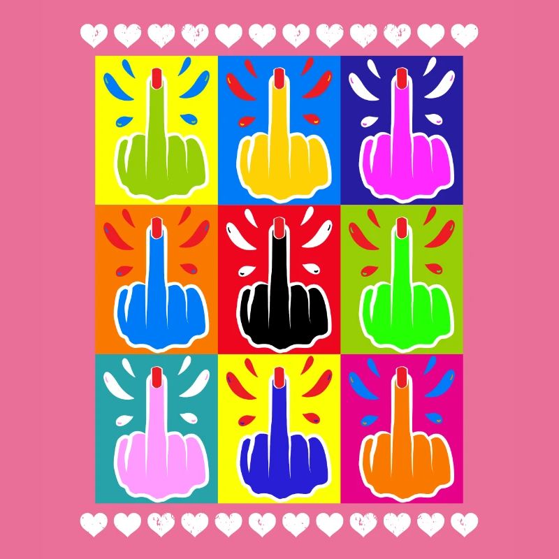 Mittelfinger Pop Farbe Tie Dye Cool