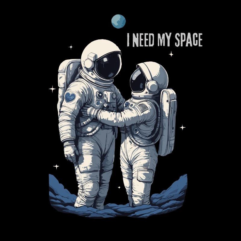 Verliebtes Astronautenpaar