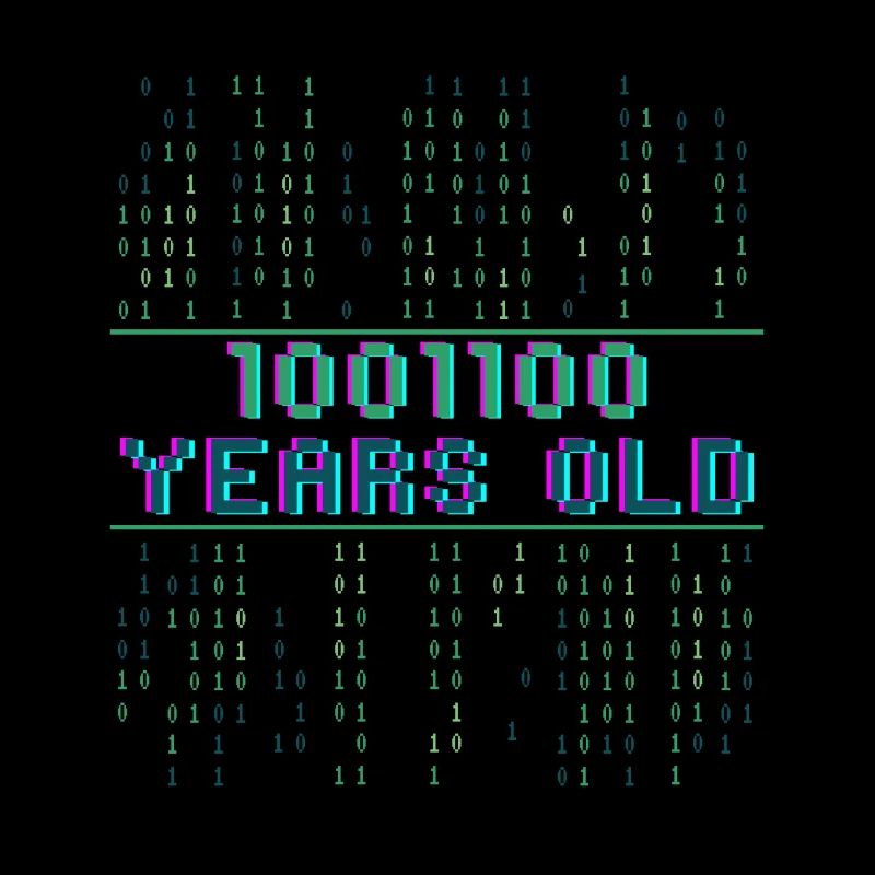 76. Geburtstag 76 Jahre alt Binärcode Informatik