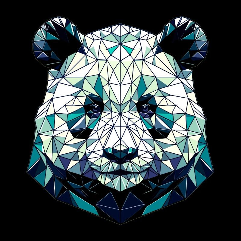 Panda in Polygonendarstellung