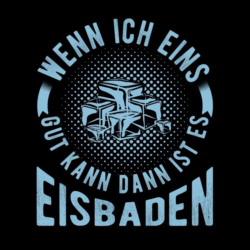 Eisbaden Spruch Eisschwimmer Sonnenbaden Eisbader