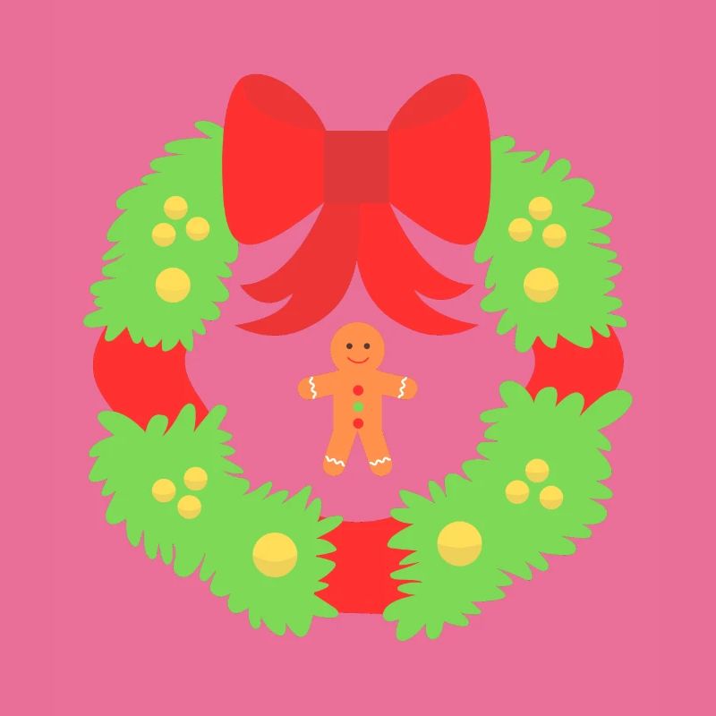 Weihnachtskranz der Lebkuchenfreude