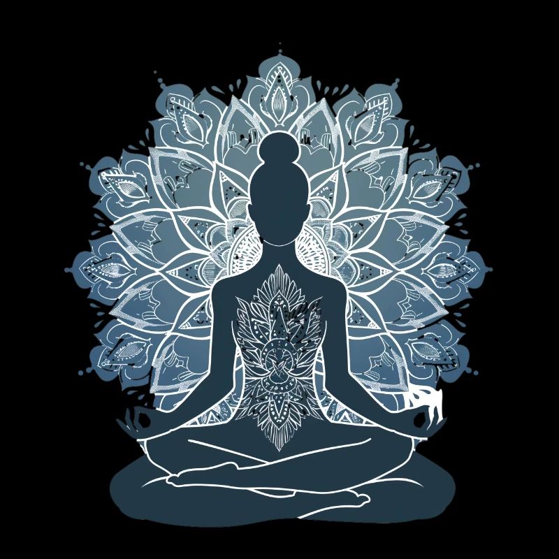 Die Stille des Yoga: Eine Silhouette in Pose mit M