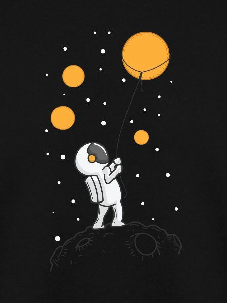 Astronaut in distant space