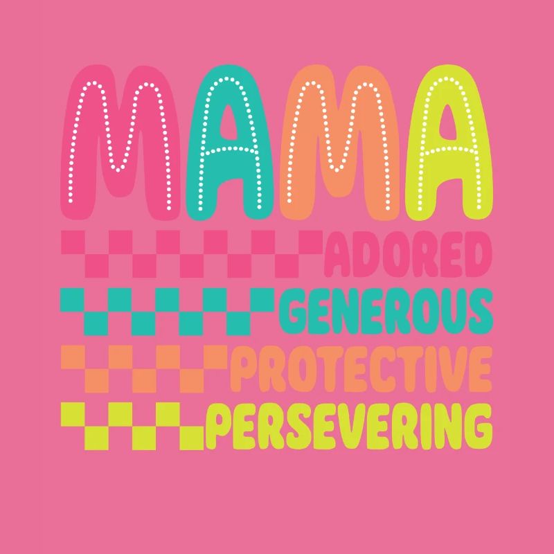 Retro Kariert Mama Mama Muttertag