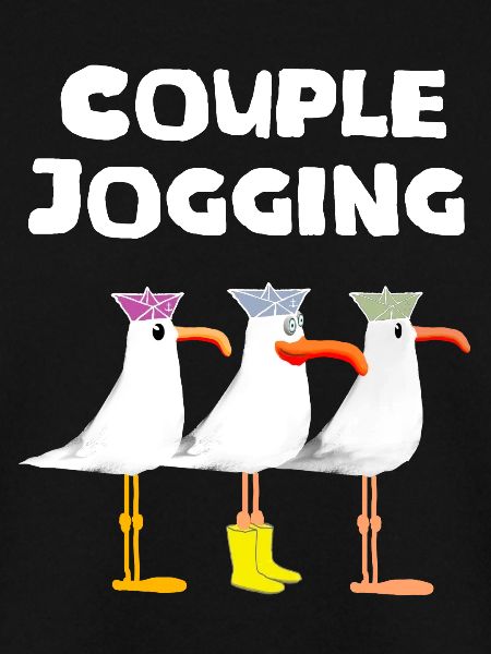 Paar joggen