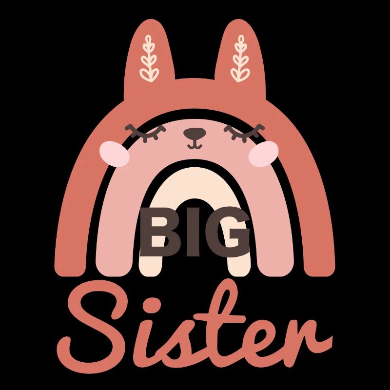 Grosse Schwester Hase Regenbogen sister-to-be