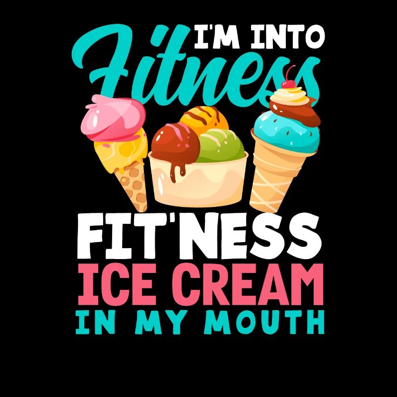 Fitness Eiscreme Liebhaber Spruch Design