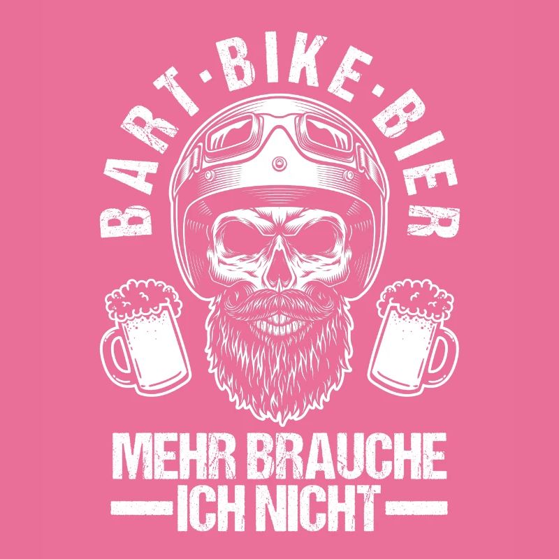 Bärtiger Biker Bartträger Bier Motorradfahrer Moto