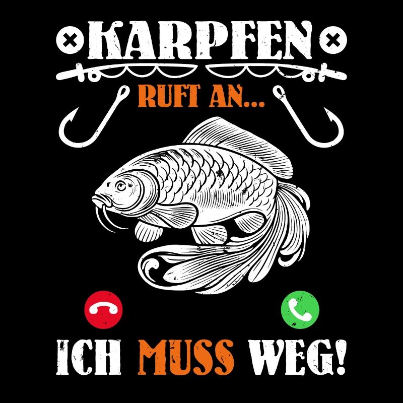 KARPFEN RUFT AN ICH MUSS WEG Lustiges Angler