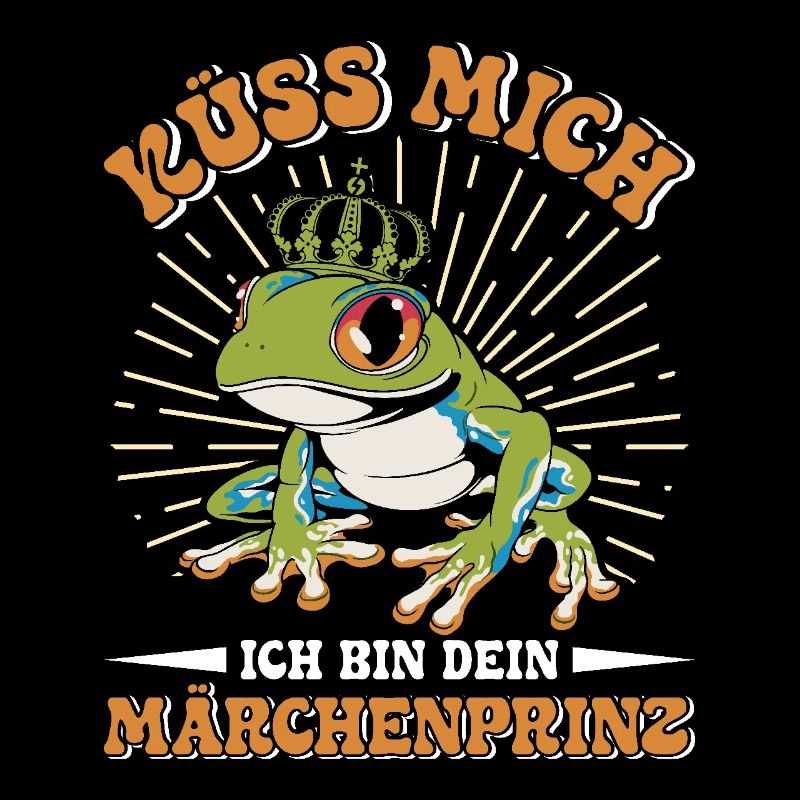 Froschkostüm KÜSS MICH BIN EIN MÄRCHENPRINZ