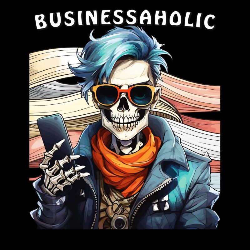 SKELETON MAN BUSINESSAHOLIC