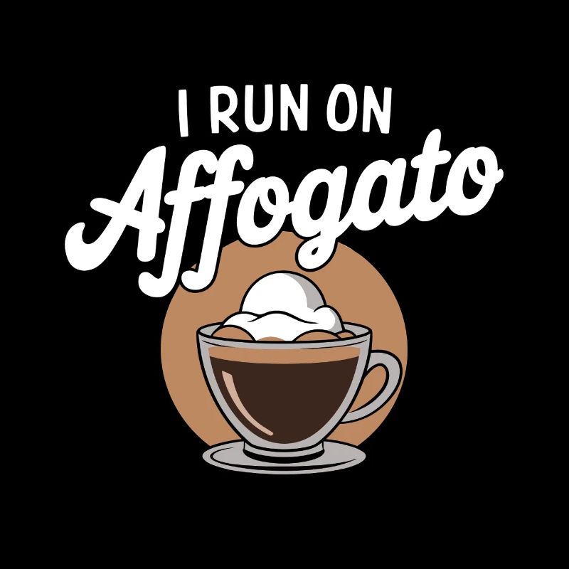 Ich laufe auf Affogato Funny Espressio Getränk Spruch