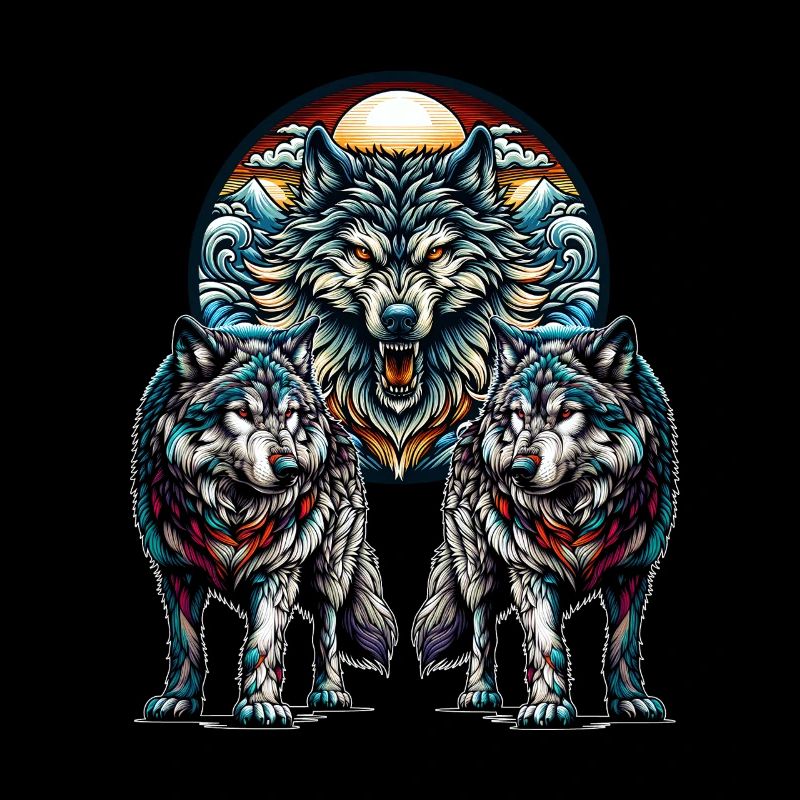 Wikinger Wolf Wölfe