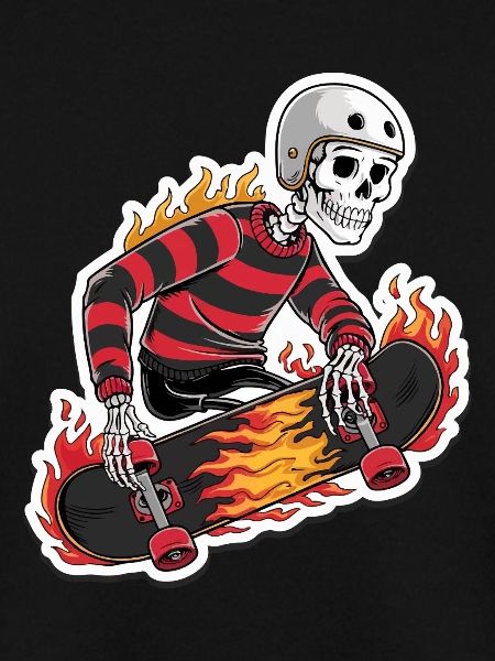 FLAMING SKATEBOARD