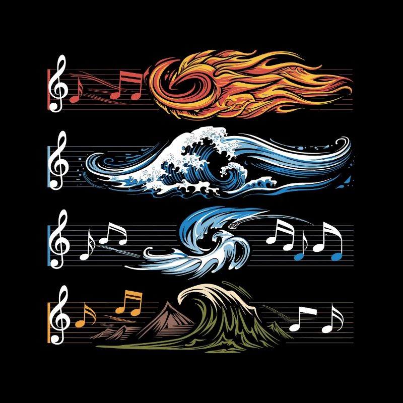 Fire Water Earth Air Music, Elements