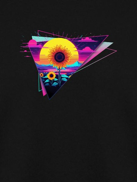 Retro Wave Sunflower Triangle