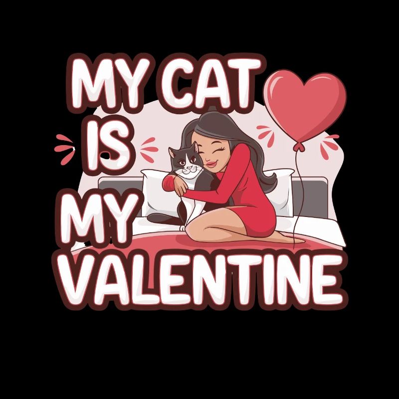 Mon chat est mon préféré de la Saint-Valentin