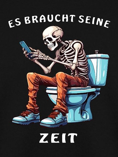 SKELETT TOILETTE SMARTPHONE