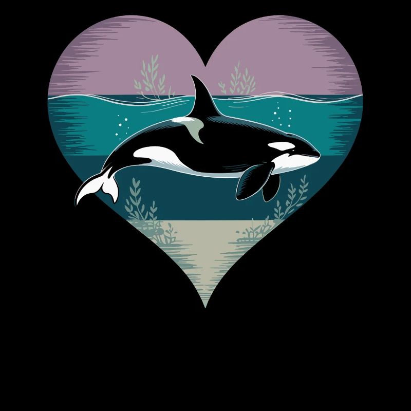 Orca Herz Orca Wal Schwertwal Killerwal Meer