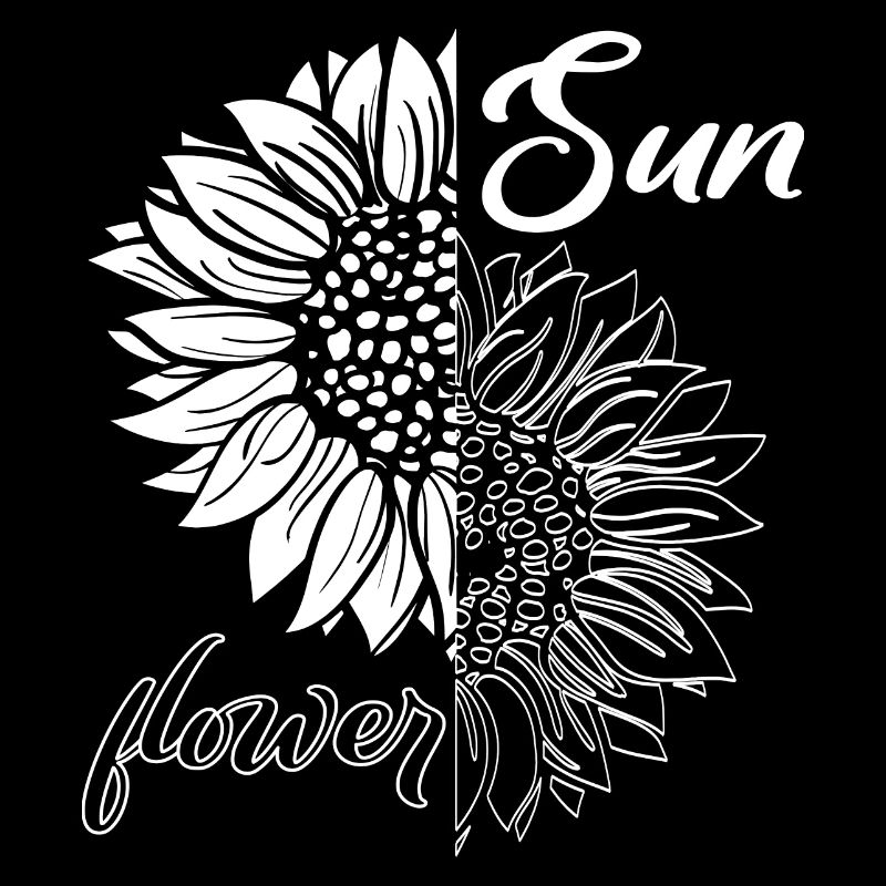 Tournesol, noir blanc