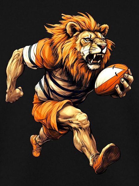 Löwe Rugbyspieler