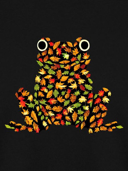 Frosch aus Herbstblättern
