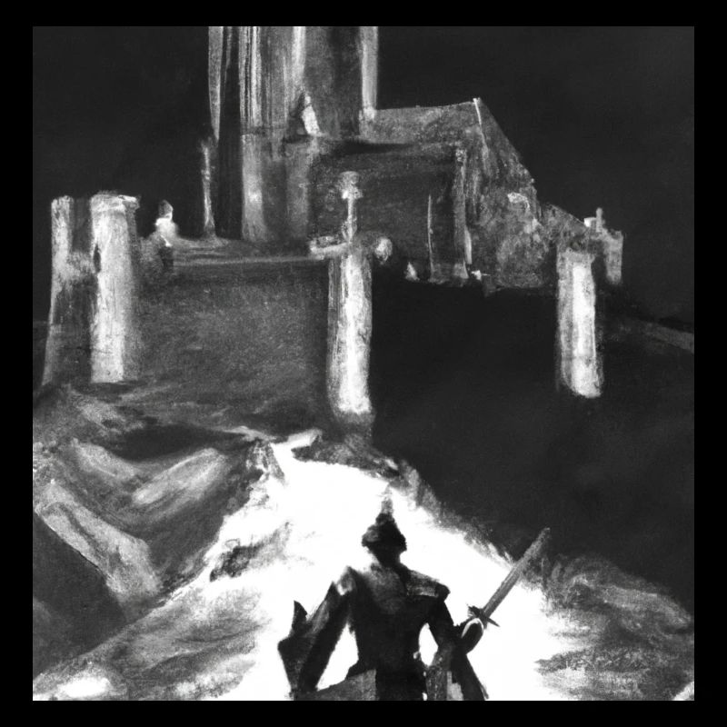 Chevaliers devant le château 1