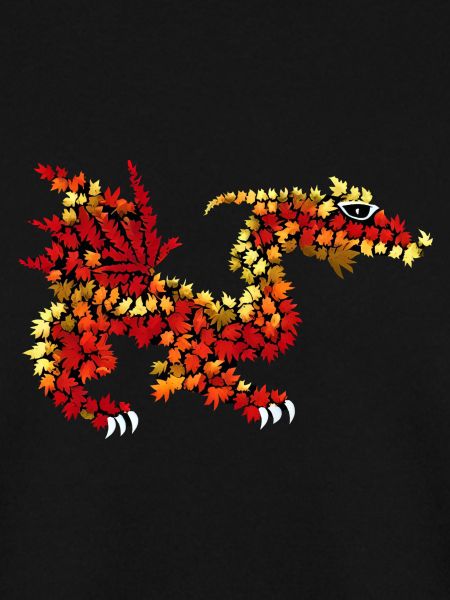 Drache aus Herbstlaub