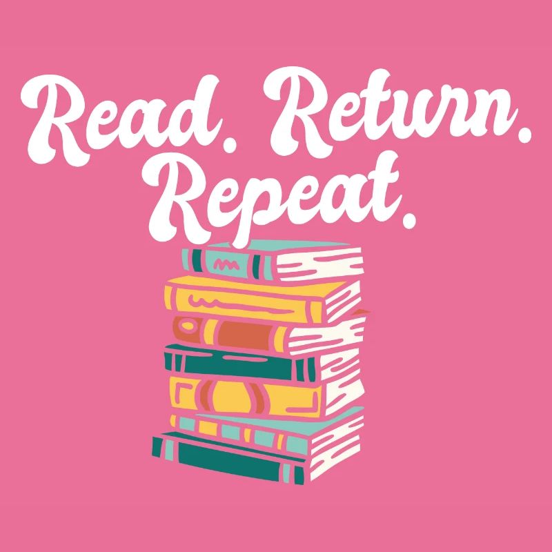 Librarian Read Return Repeat Library Worker Book