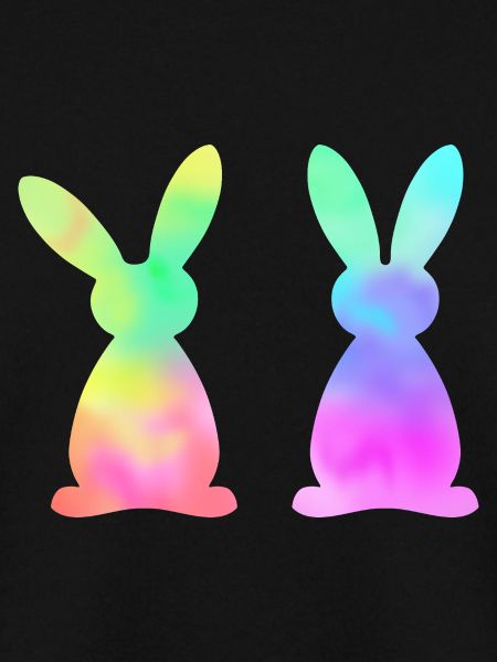 Bunte Osterhasen Aquarell