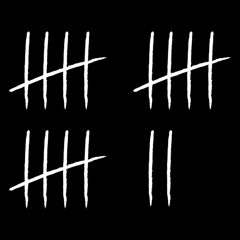 17 Year Old 17th 17 Hash Marks Birthday - 17 years old