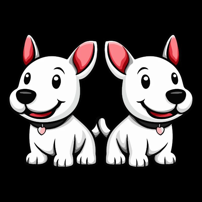 Bull Terrier Hund Comic