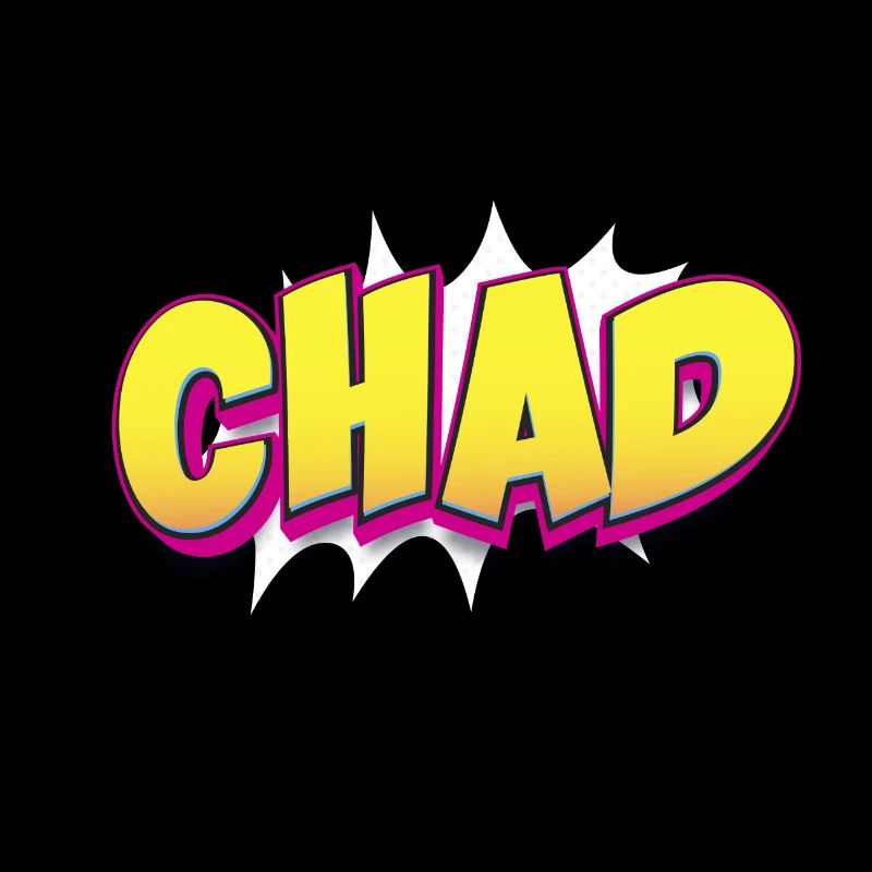 Tschad Benutzerdefinierter Name Comic-Stil Pop-Art, Tschad