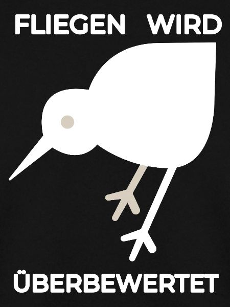 Überbewertet: Weiße KIWI Illustration 