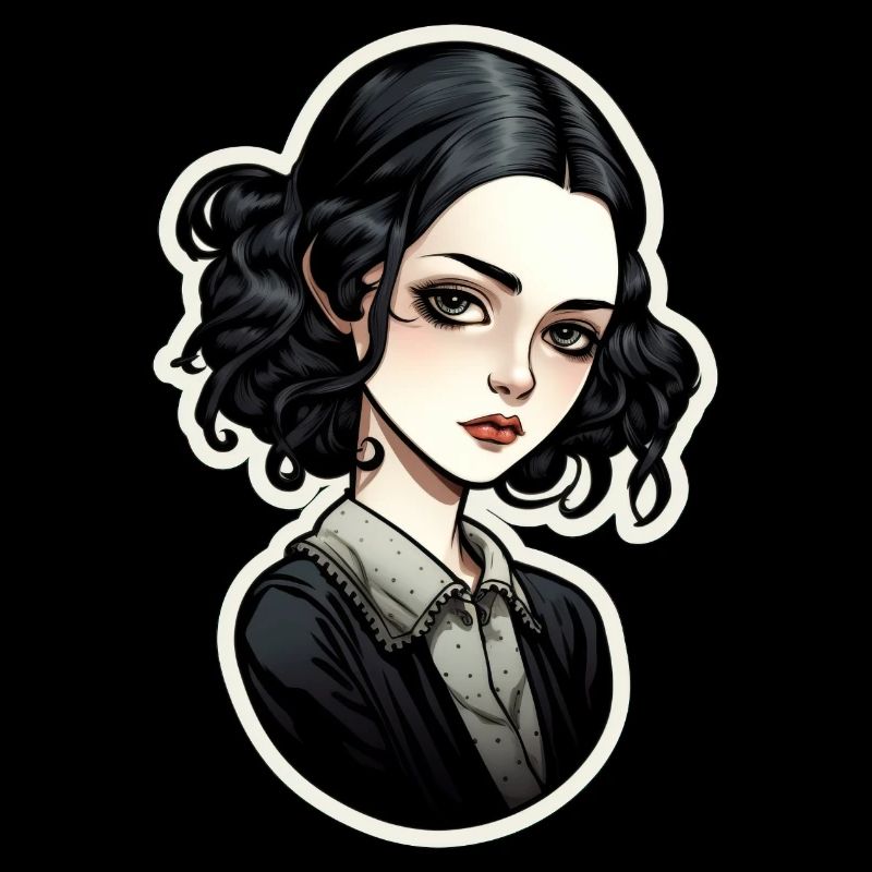 Goth Girl Gothic Mystical Horror Black