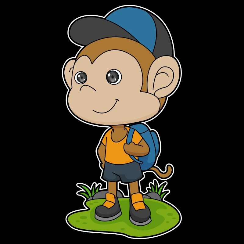 Casquette de sac à dos de singe