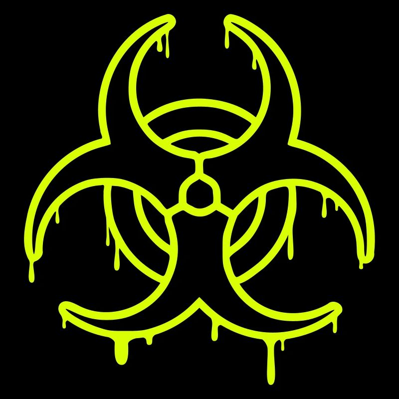 Toxic Biohazard Symbol Hardstyle Techno Rave
