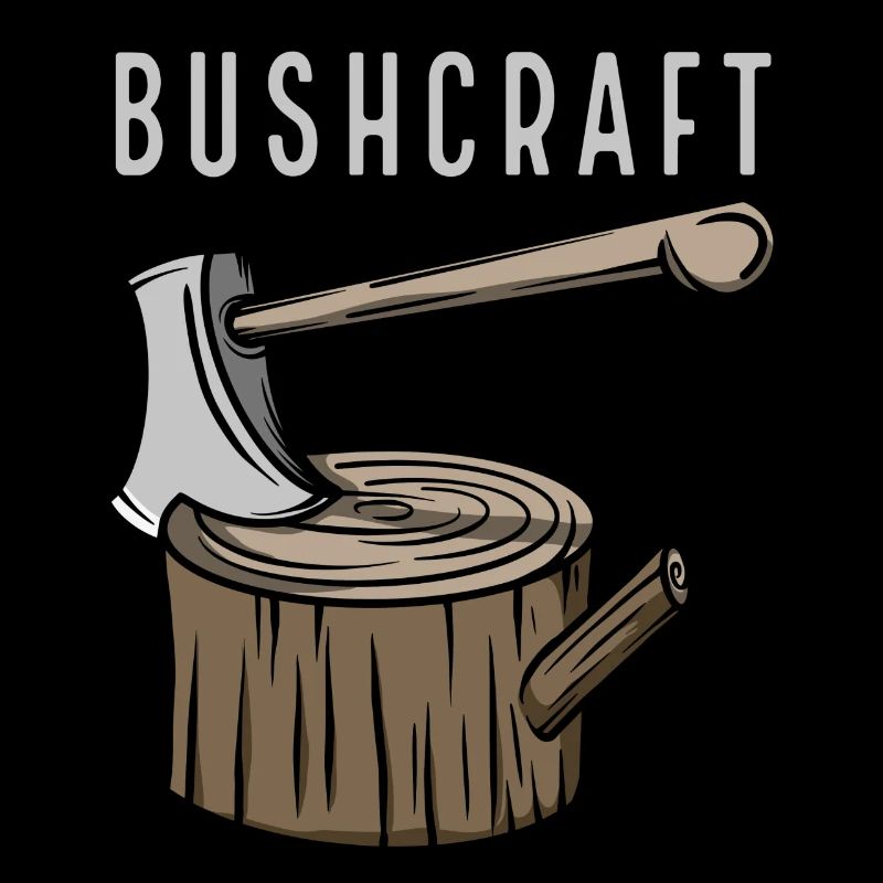 Bushcraft - Hache avec tige de bois