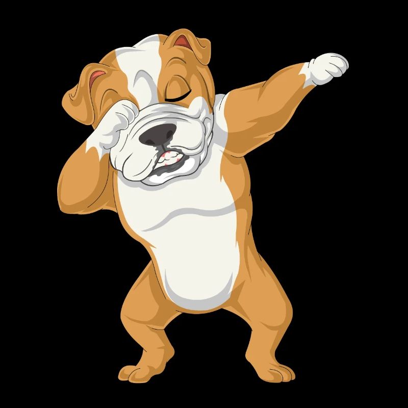 Dabbing Englische Bulldogge