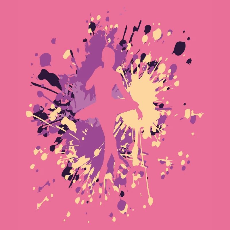 Éclaboussure de couleur de ballerine de danse