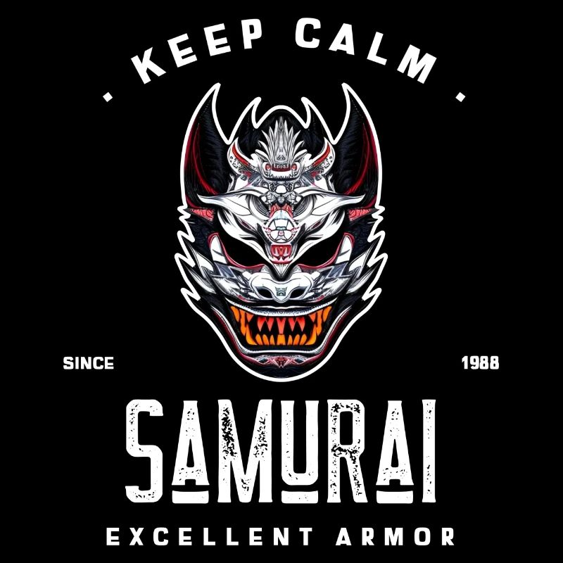 Keep calm Samurai seit 1988 Ausgezeichnete Rüstung
