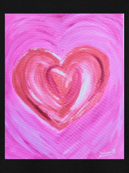 Rosa Herz der Liebe