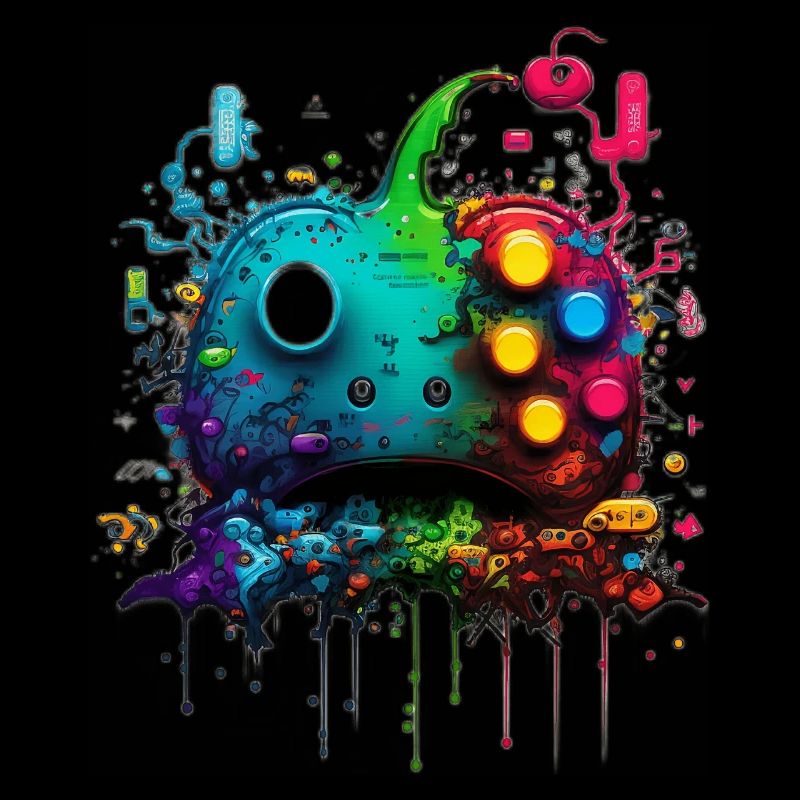 Neon Gaming Controller / Kontroller