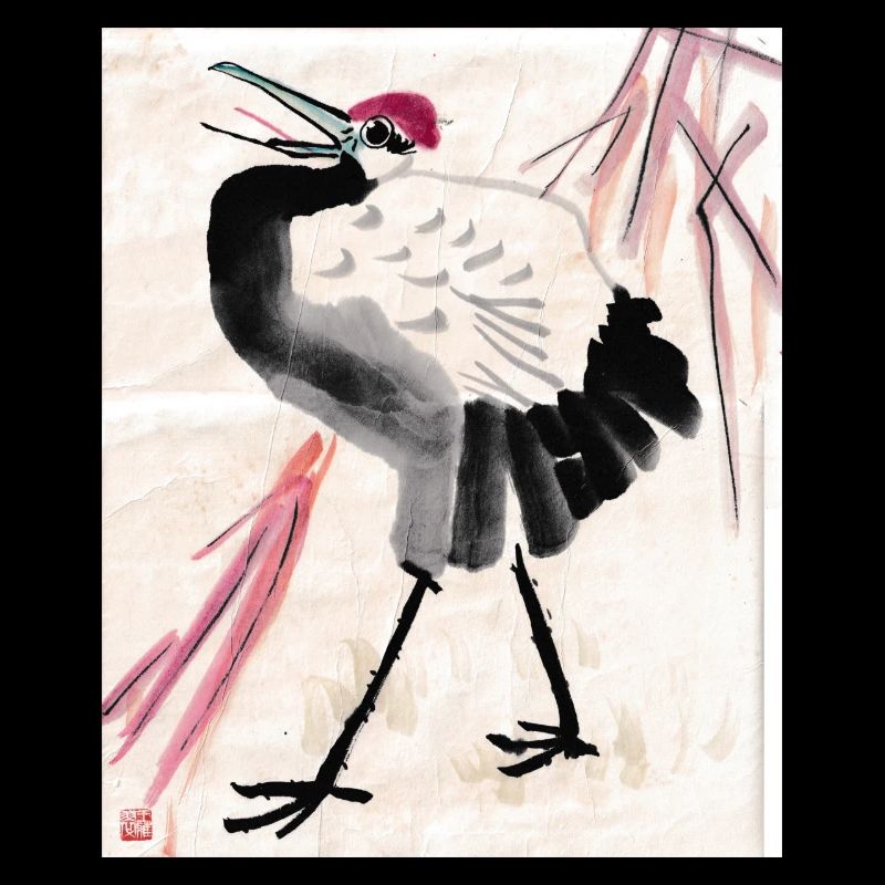 Chinesische Malerei Storch